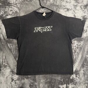 Fox Racing T Shirt Mens XL Black Graphic Short Sleeve Motocross 7024